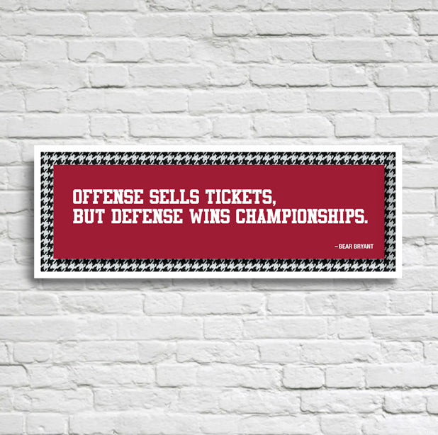 DEFENSE WINS CHAMPIONSHIPS
