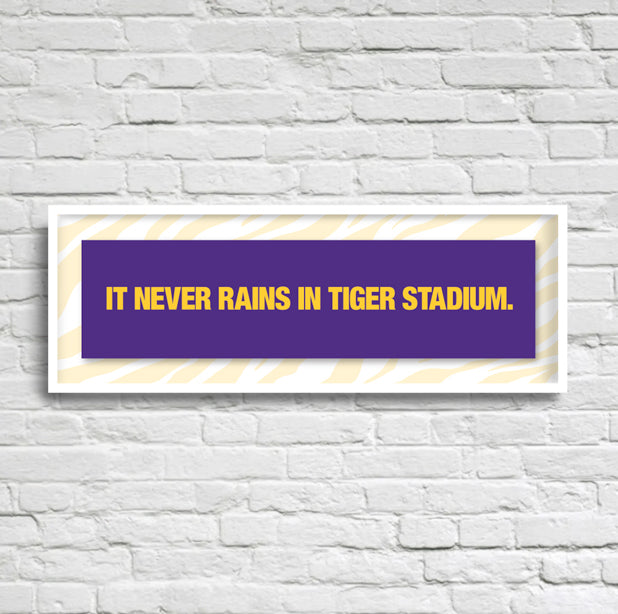 IT NEVER RAINS IN TIGER STADIUM